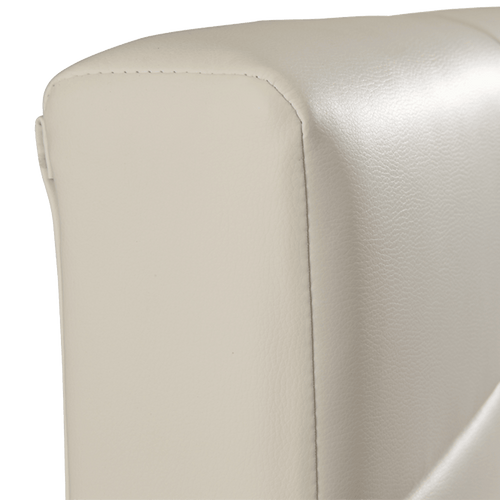 Double White PU Leather Deluxe Bed Frame