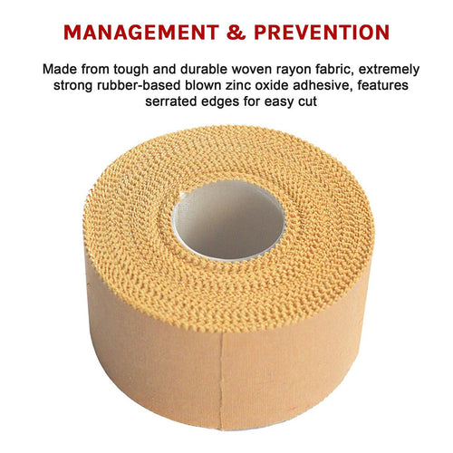 Premium Rigid Sports Strapping Tape - 3 Rolls of 38mm
