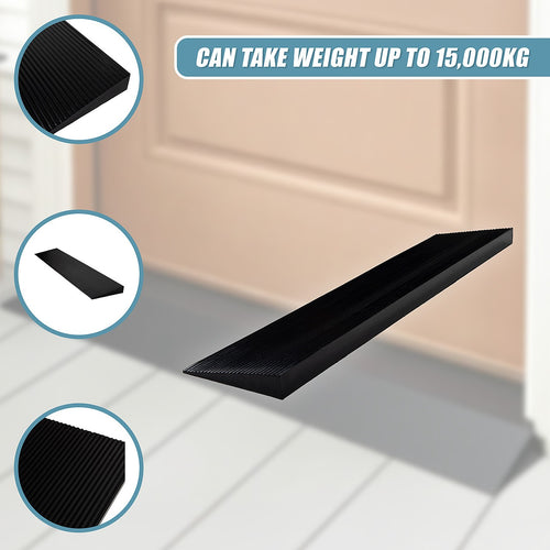 Cuttable Threshold Ramp Rubber Wheelchair Ramp Solid 4 cm Rise 90 cm Wide