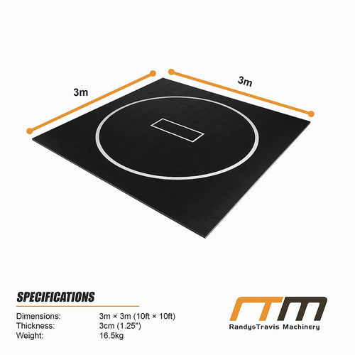 Roll Up Wrestling Mat 3m x 3m MMA Jiu Jitsu Training Mat