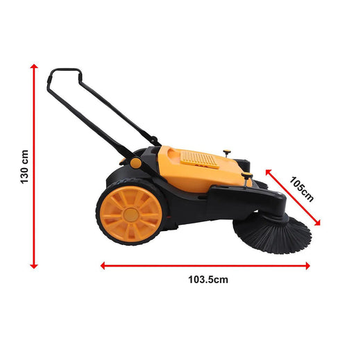 55L Floor Sweeper Industrial Hand Push Outdoor Manual