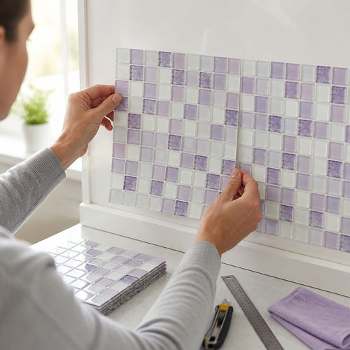3D Peel-and-Stick Wall Tiles – Crystal Mosaic Design, 10 Sheets