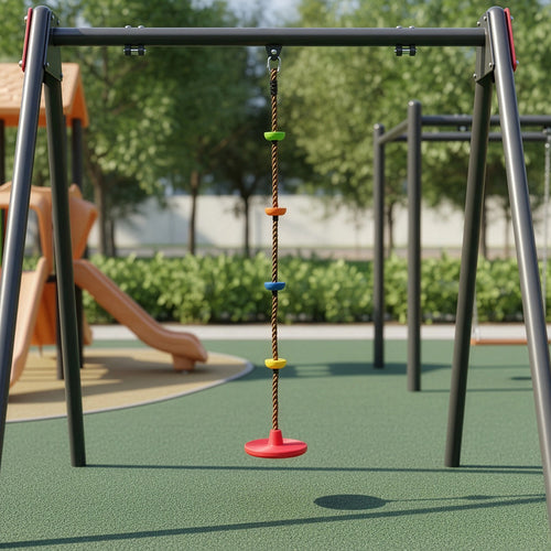 Playground Climbing Rope Swing with Disc – Outdoor Rotating Swing for Kids & Adults