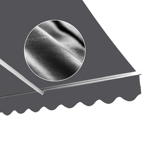 Outdoor Awning Grey - 5x3m Retractable Sunshade