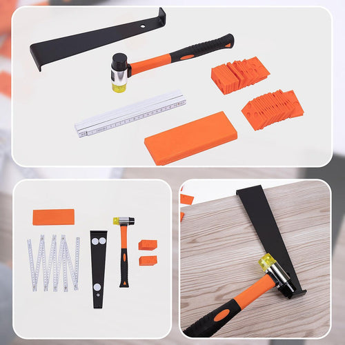 48Pc Laminate Wood Flooring Installation Kit Tapping Block Rubber Mallet