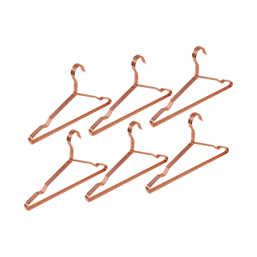 Adult 16.5" Rose Gold Shiny Metal Wire Coat Suit Top Clothes Hangers (30pc per set)