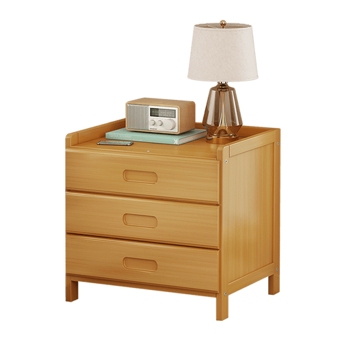Bamboo Bedside Table Nightstand Storage Bedroom Sofa Side Stand - Wood