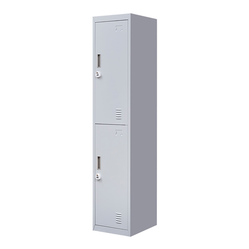 2-Door Grey Locker Cabinet 3-Digit Combination Lock – Secure & Durable