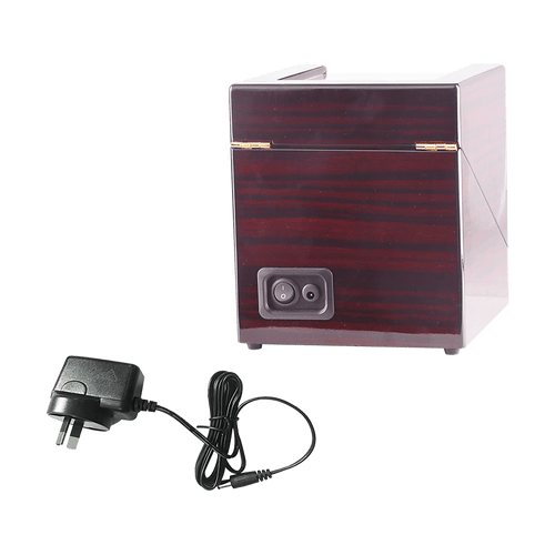 Automatic Dual Watch Winder Wood Display Box Case Motor Rotation Storage