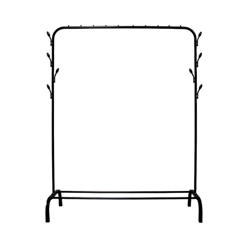 Closet Organizer Metal Garment Rack Portable Clothes Hanger Storage Shoes Rack Black