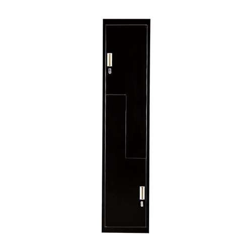 Multipurpose Locker – Black Dual L-Shaped Door with Padlock-operated