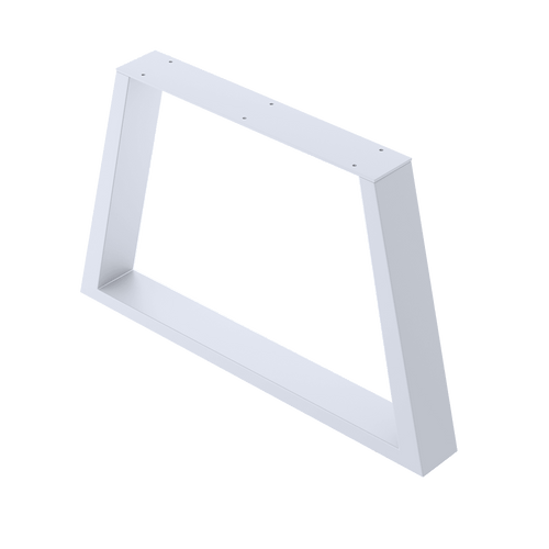 Trapezium-Shaped Table Bench Desk Legs Retro Industrial Design Fully Welded - White