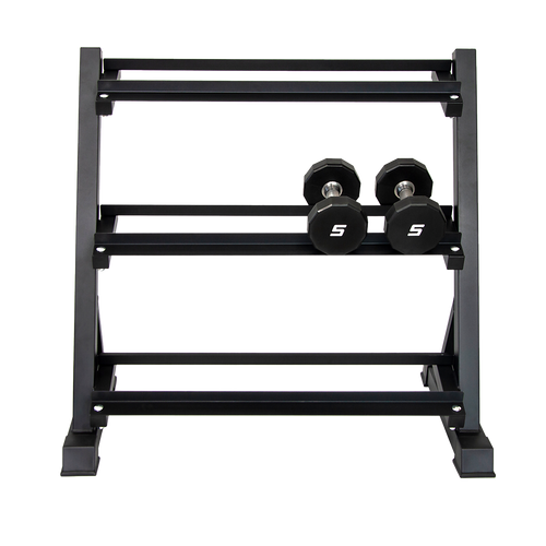 Dumbbell Rack Storage Stand Hex Weight Heavy Duty 3 Tier Wide Home Gym Fitness