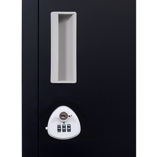 2-Door Black Locker Cabinet 3-Digit Combination Lock – Secure & Durable