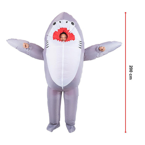 Shark Fancy Dress Inflatable Suit -Fan Operated Costume
