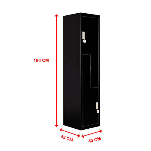 Multipurpose Locker – Black Dual L-Shaped Door with 4-Digit Combination Lock