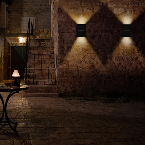 2pc Outdoor Solar LED Deck Lights Garden Patio Pathway Stairs Warm White