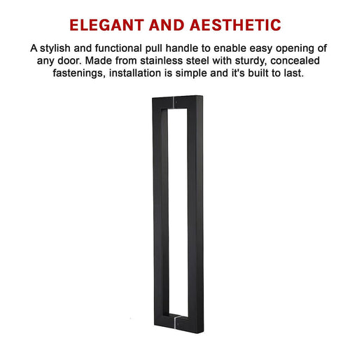 Entrance Door Pull Handle Matte black 800mm