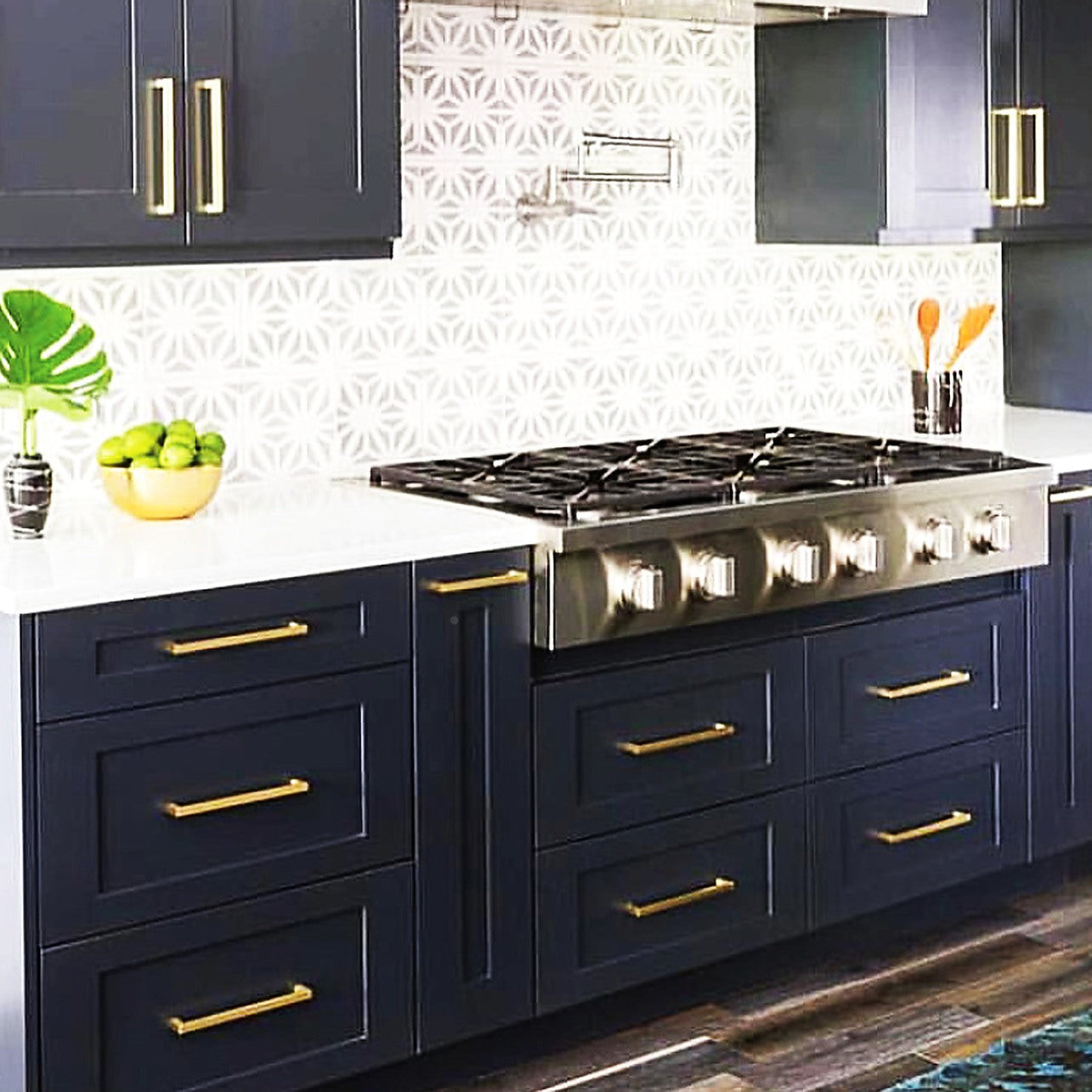 15 x Brushed Brass Drawer Pulls Kitchen Cabinet Handles - Gold Finish 192mm  - DIY & Renovation > Kitchen
