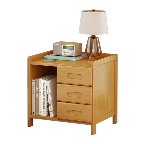 Bamboo Bedside Table Nightstand Storage Bedroom Sofa Side Stand - Wood