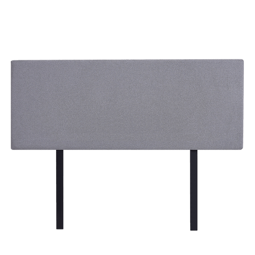 Linen Fabric Rectangular Queen Bed Deluxe Headboard Bedhead Slate Ash 