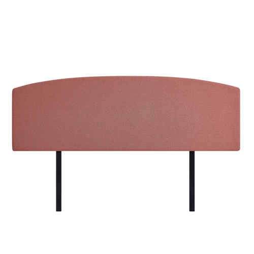 Linen Fabric Curved King Bed Deluxe Headboard Bedhead Pearl Copper Brown 