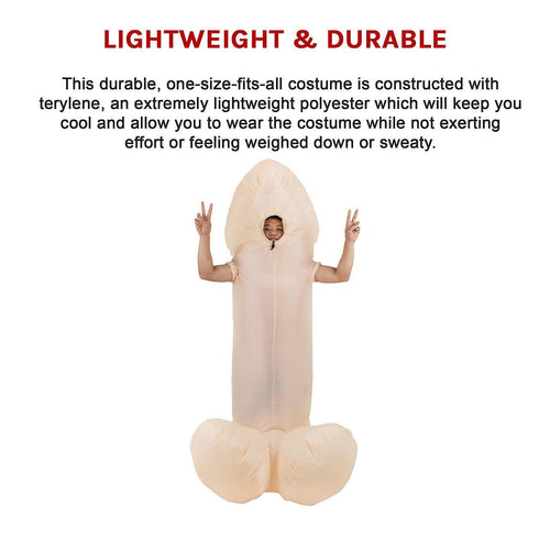 Willy Fancy Dress Inflatable Suit -Fan Operated Costume