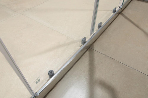 1400-1600mm Sliding Door Safety Glass Shower Screen Chrome By Della Francesca