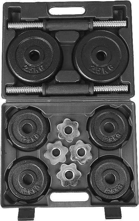 20kg Black Dumbbell Set with Carrying Case