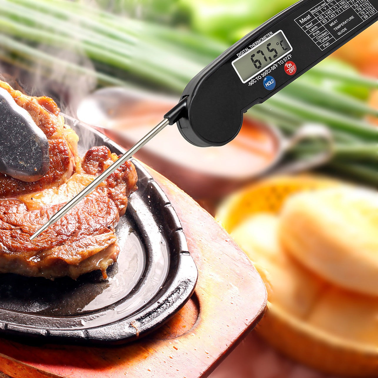 Digital Food Thermometer Kitchen BBQ Cooking Meat Temperature Measure Probe  Tool