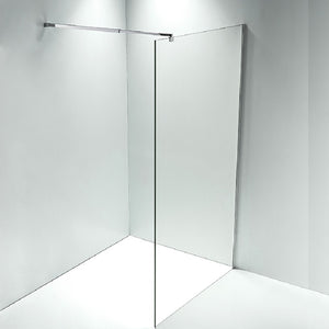 120 x 200cm Frameless 10mm Safety Glass Shower Screen in Square CHROME