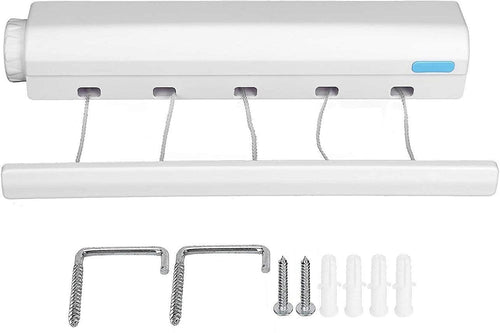 Retracting Clothesline 5 Line 18m Hanging Clothes Space Hanger