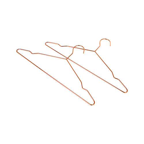 Adult 16.5" Rose Gold Shiny Metal Wire Coat Suit Top Clothes Hangers (60pc per set)