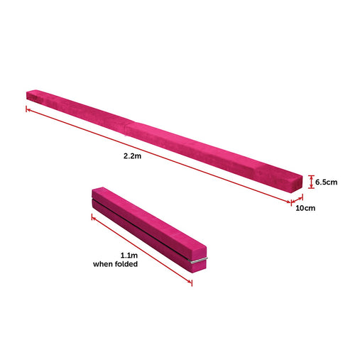 2.2m Gymnastics Folding Balance Beam – Pink Training Equipment