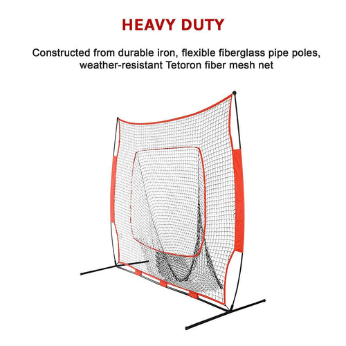 Portable Baseball Training Net Stand Softball Practice Sports Tennis