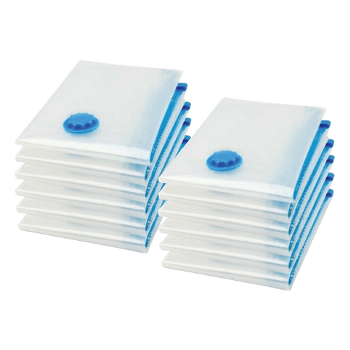 Vacuum Sealed Clothing Travel Bag Compact Storage x12