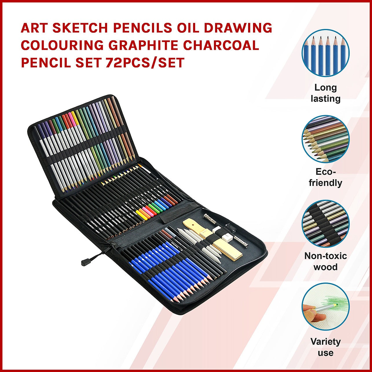 Art Sketch Pencils Drawing Set - 72pcs  Australia's DIY, Renovation, Home  and Lifestyle Store