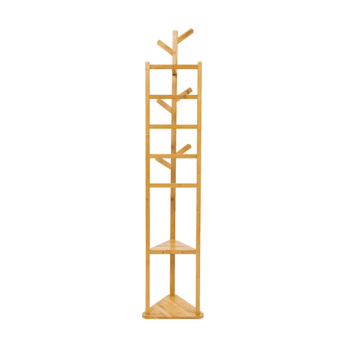 Clothes Coat Rack Garment Stand Shelf Wooden Tree Hanger Bag Hat Hook Holder