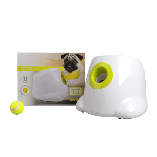 Dog Ball Launcher Thrower Automatic Tennis Fetch Throwing Machine 3 Balls