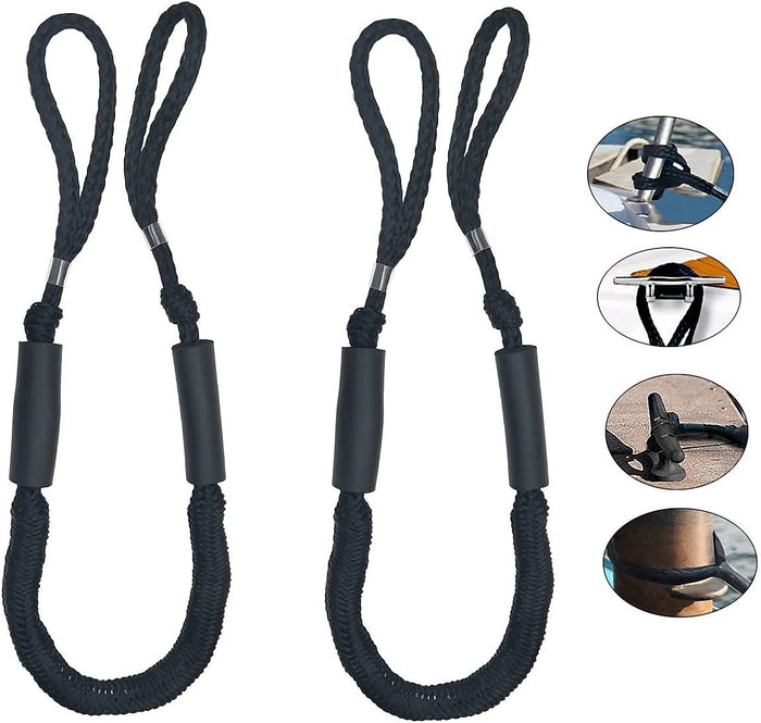 4 Pack Marine Bungee Dock Line Boat Mooring Rope Anchor Cord