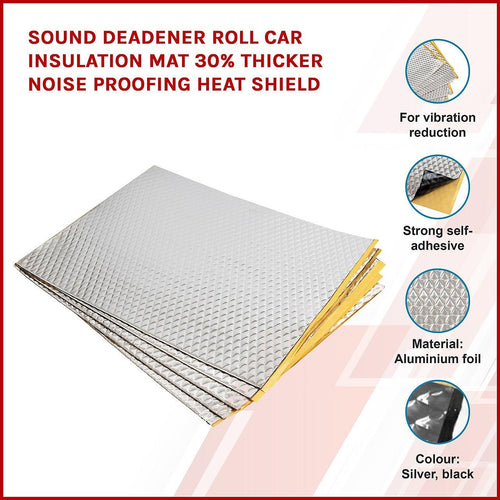 Sound Deadener Roll Car Insulation Mat 30% Thicker Noise Proofing Heat Shield