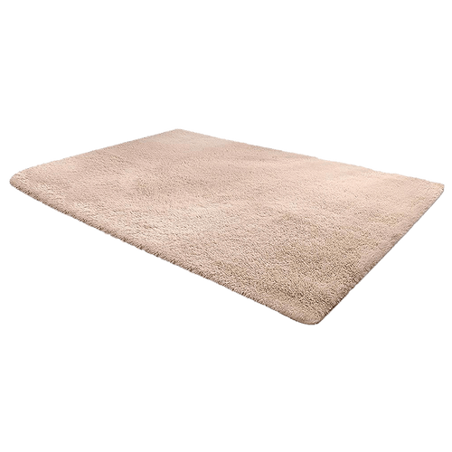 230x200cm Floor Rugs Large Shaggy Rug Area Carpet Bedroom Living Room Mat Beige