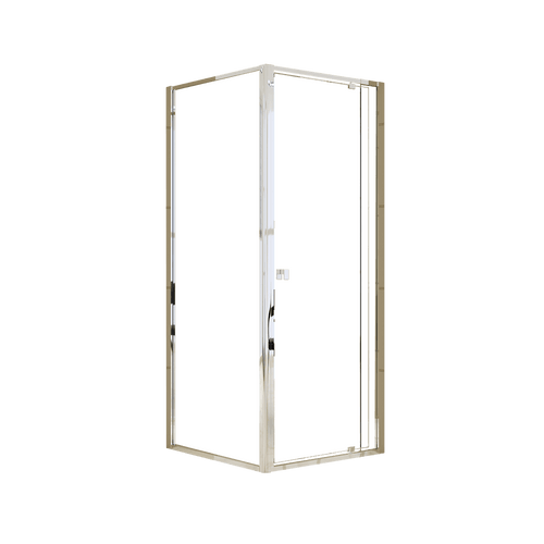 Front: (74~82) x 195cm Adjustable Semi Frameless Shower Screen in Chrome Side: (77~80) x 195cm