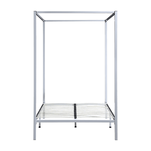 4 Four Poster Double Bed Frame - Cream