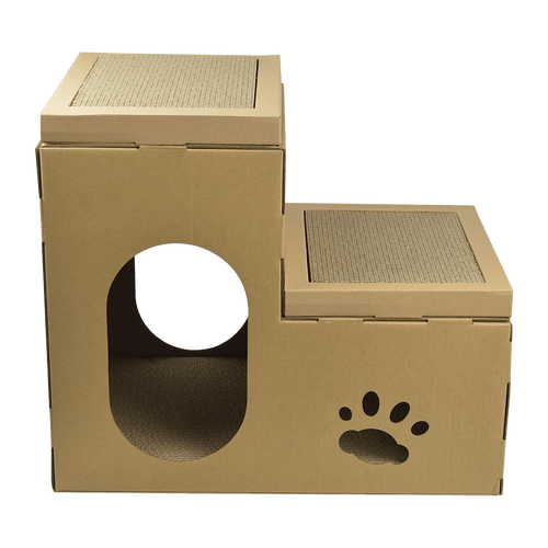 Cat Cardboard House Tree Tower Condo Scratcher Pet Post Pad Mat Furniture
