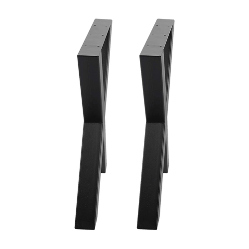 X-Shaped Table Bench Desk Legs Retro Industrial Design Fully Welded - Black