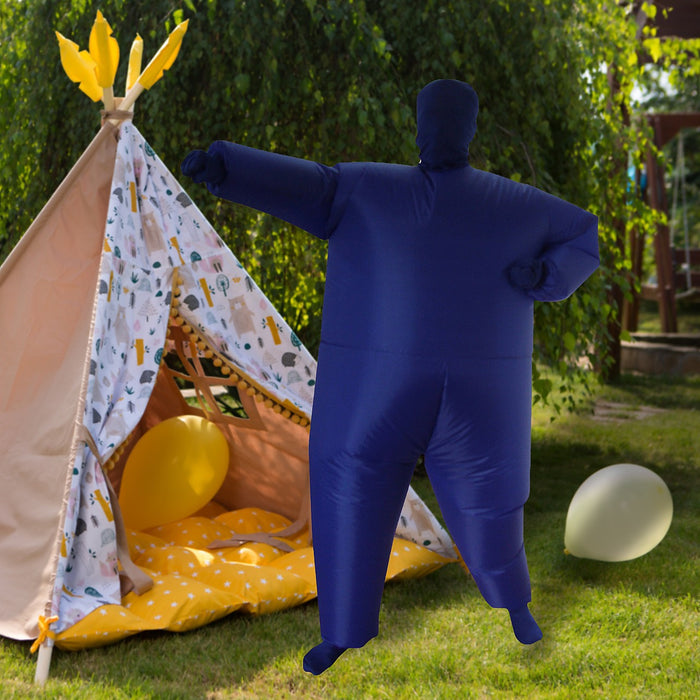 Inflatable Plain Blue Fancy Dress Costume