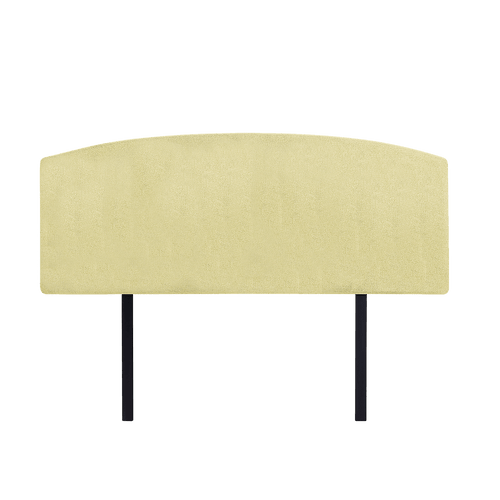Linen Fabric Curved Double Bed Deluxe Headboard Bedhead Sulfur Yellow 