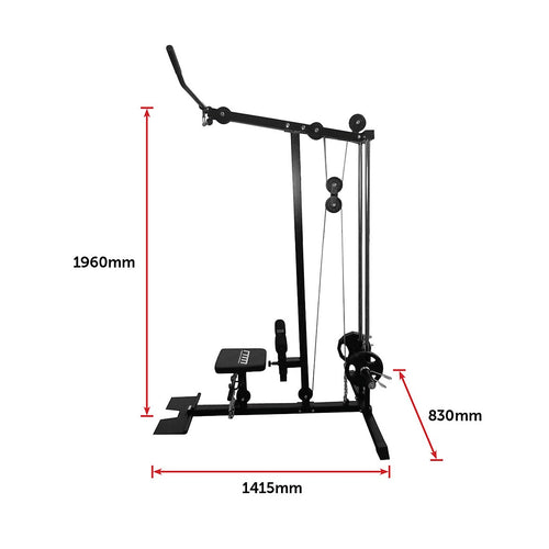 Lat Pulldown & Low Row Machine – Multi-Function Fitness Equipment for Full Body Gym Training