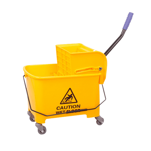20L Deluxe Mop Wringer Bucket Side Press Janitor Commercial Cleaning